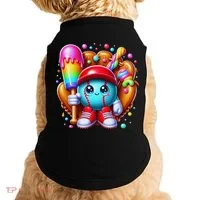 Ice Cream Drip Baseball Stuff Baseball Drip For Doggie Tank thumb 0