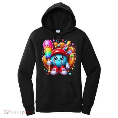 Ice Cream Drip Baseball Stuff Baseball Drip For Women's Hoodie