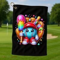 Ice Cream Drip Baseball Stuff Baseball Drip For Golf Towel thumb 1