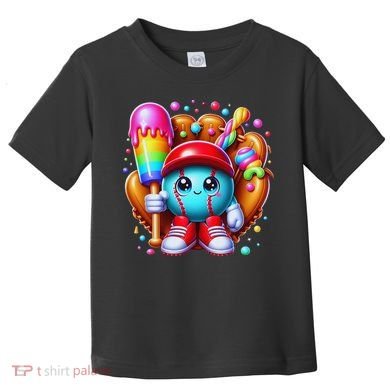 Ice Cream Drip Baseball Stuff Baseball Drip For Toddler T-Shirt
