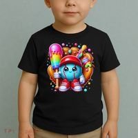 Ice Cream Drip Baseball Stuff Baseball Drip For Toddler T-Shirt thumb 2