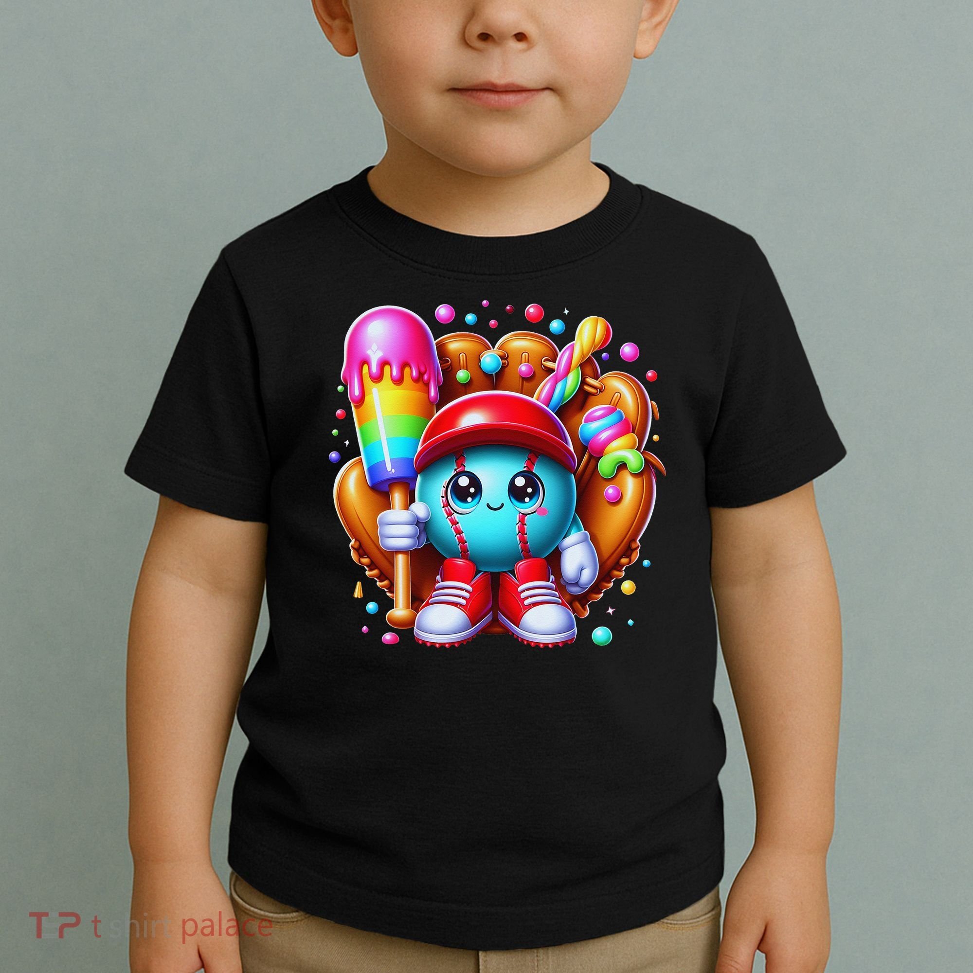 Ice Cream Drip Baseball Stuff Baseball Drip For Toddler T-Shirt