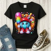Ice Cream Drip Baseball Stuff Baseball Drip For Women's T-Shirt thumb 3