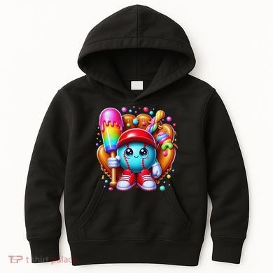 Ice Cream Drip Baseball Stuff Baseball Drip For Kids Hoodie
