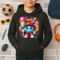 Ice Cream Drip Baseball Stuff Baseball Drip For Kids Hoodie thumb 2