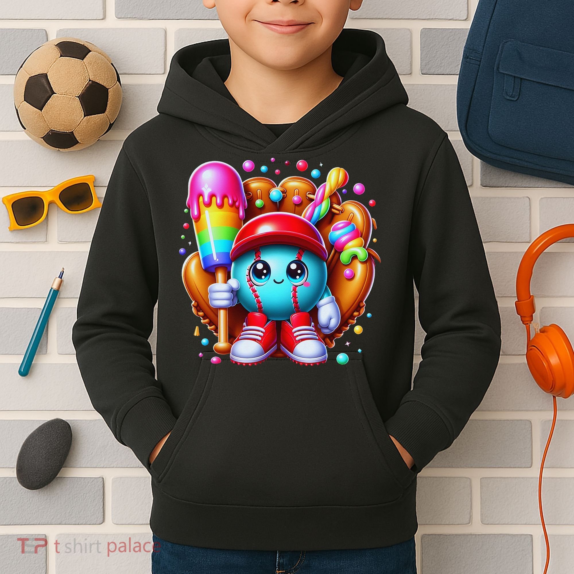 Ice Cream Drip Baseball Stuff Baseball Drip For Kids Hoodie