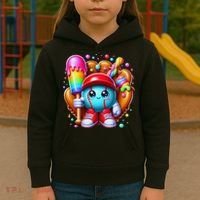 Ice Cream Drip Baseball Stuff Baseball Drip For Kids Hoodie thumb 3