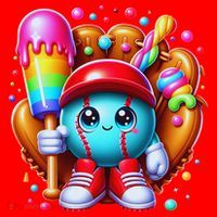 Ice Cream Drip Baseball Stuff Baseball Drip For Santa Hat thumb 1