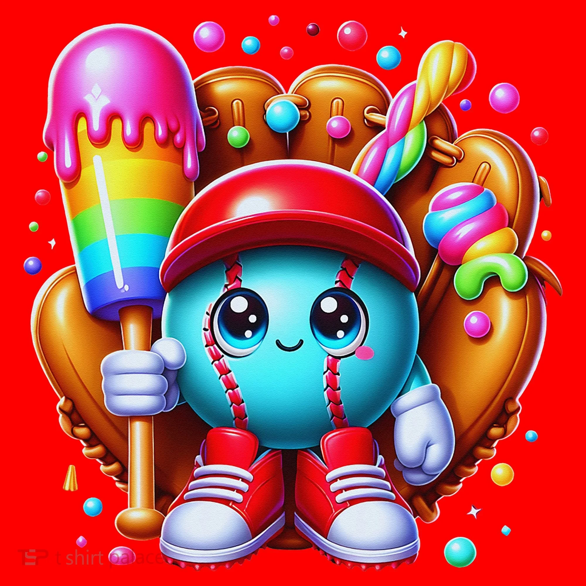 Ice Cream Drip Baseball Stuff Baseball Drip For Santa Hat