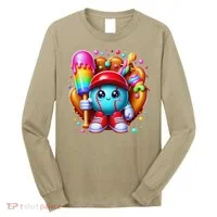 Ice Cream Drip Baseball Stuff Baseball Drip For Long Sleeve Shirt thumb 0