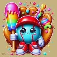 Ice Cream Drip Baseball Stuff Baseball Drip For Long Sleeve Shirt thumb 2