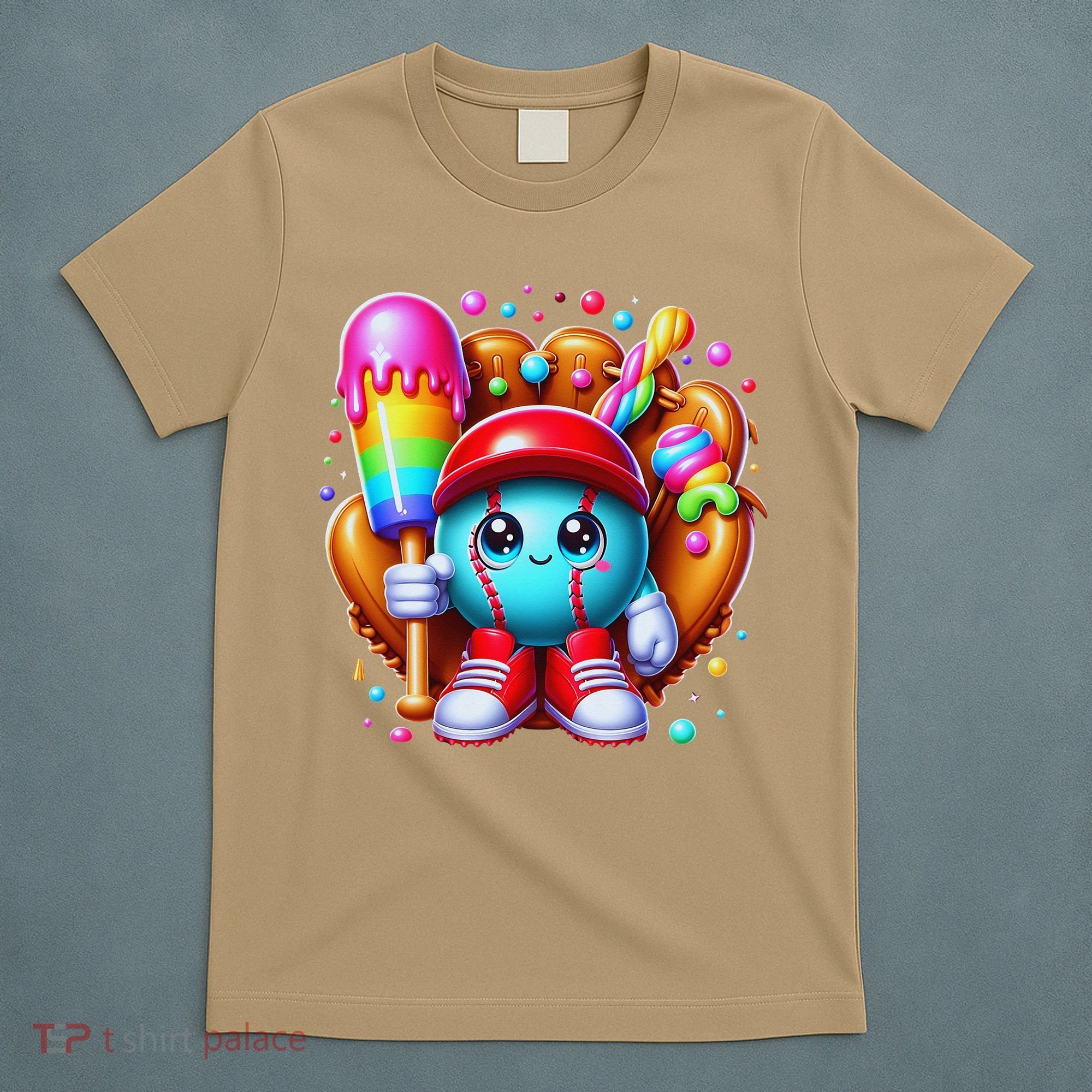 Ice Cream Drip Baseball Stuff Baseball Drip For T-Shirt