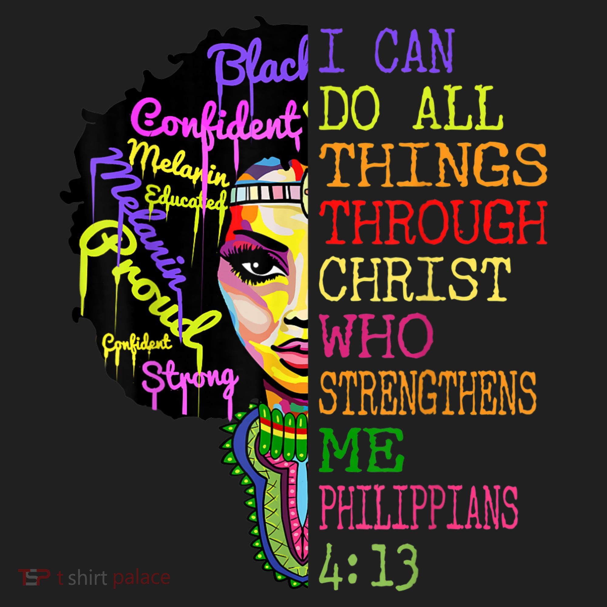 I Can Do All Through Christ Black Woman Faith Women's Sweatshirt
