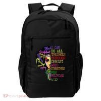 I Can Do All Through Christ Black Woman Faith Backpack thumb 0