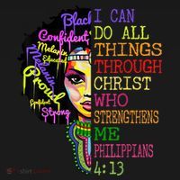 I Can Do All Through Christ Black Woman Faith Coaster thumb 2