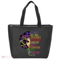 I Can Do All Through Christ Black Woman Faith Tote Bag thumb 0