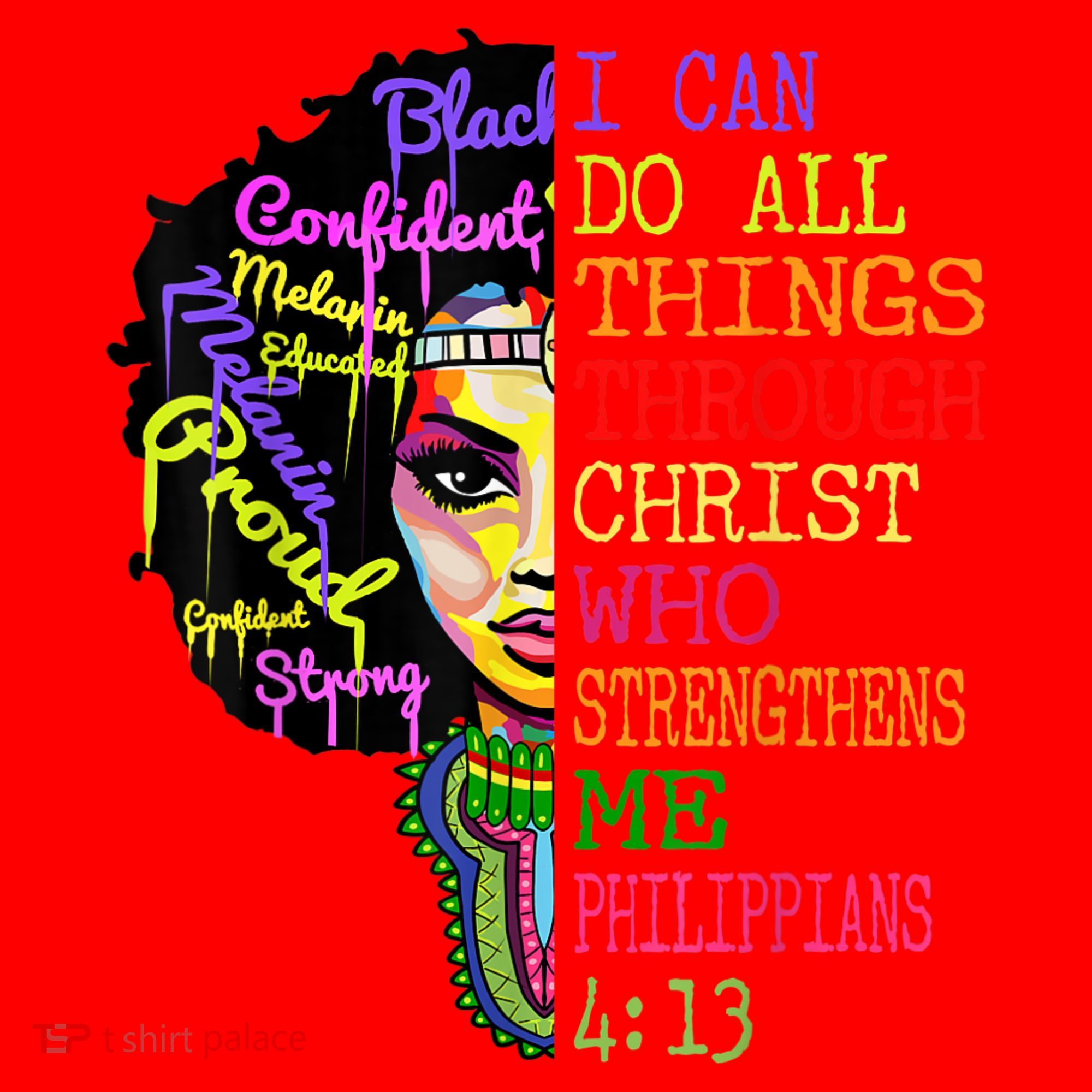 I Can Do All Through Christ Black Woman Faith Santa Hat