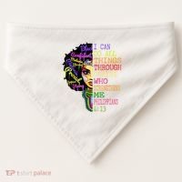 I Can Do All Through Christ Black Woman Faith USA-Made Doggie Bandana thumb 0