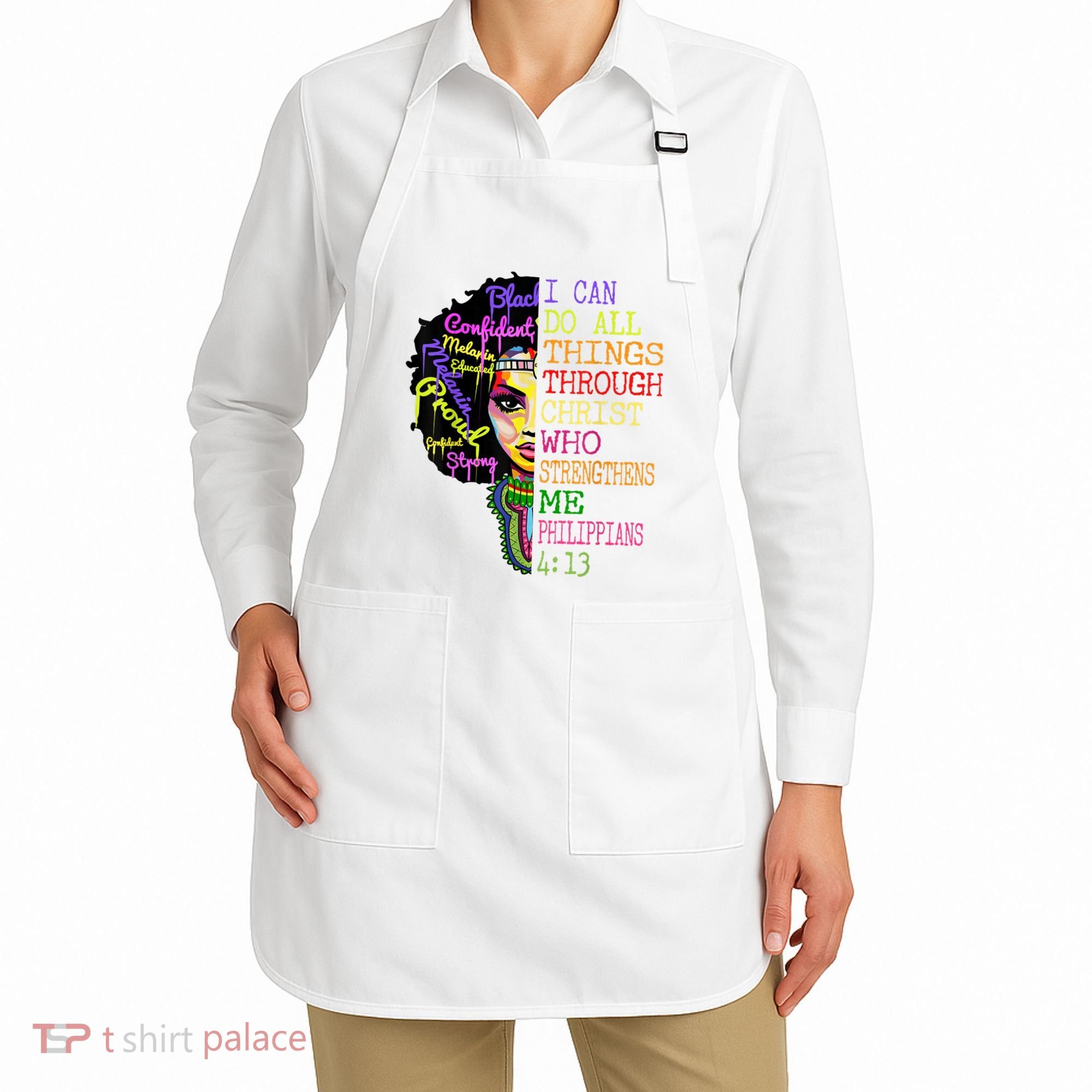 I Can Do All Through Christ Black Woman Faith Apron