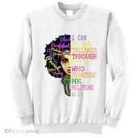 I Can Do All Through Christ Black Woman Faith Sweatshirt thumb 0