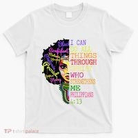 I Can Do All Through Christ Black Woman Faith T-Shirt thumb 0