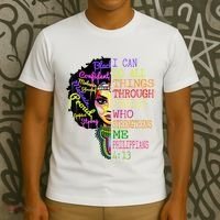 I Can Do All Through Christ Black Woman Faith T-Shirt thumb 3