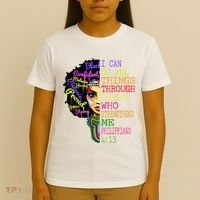 I Can Do All Through Christ Black Woman Faith T-Shirt thumb 4