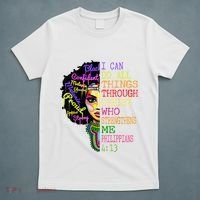 I Can Do All Through Christ Black Woman Faith T-Shirt thumb 5