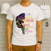 I Can Do All Through Christ Black Woman Faith T-Shirt thumb 6