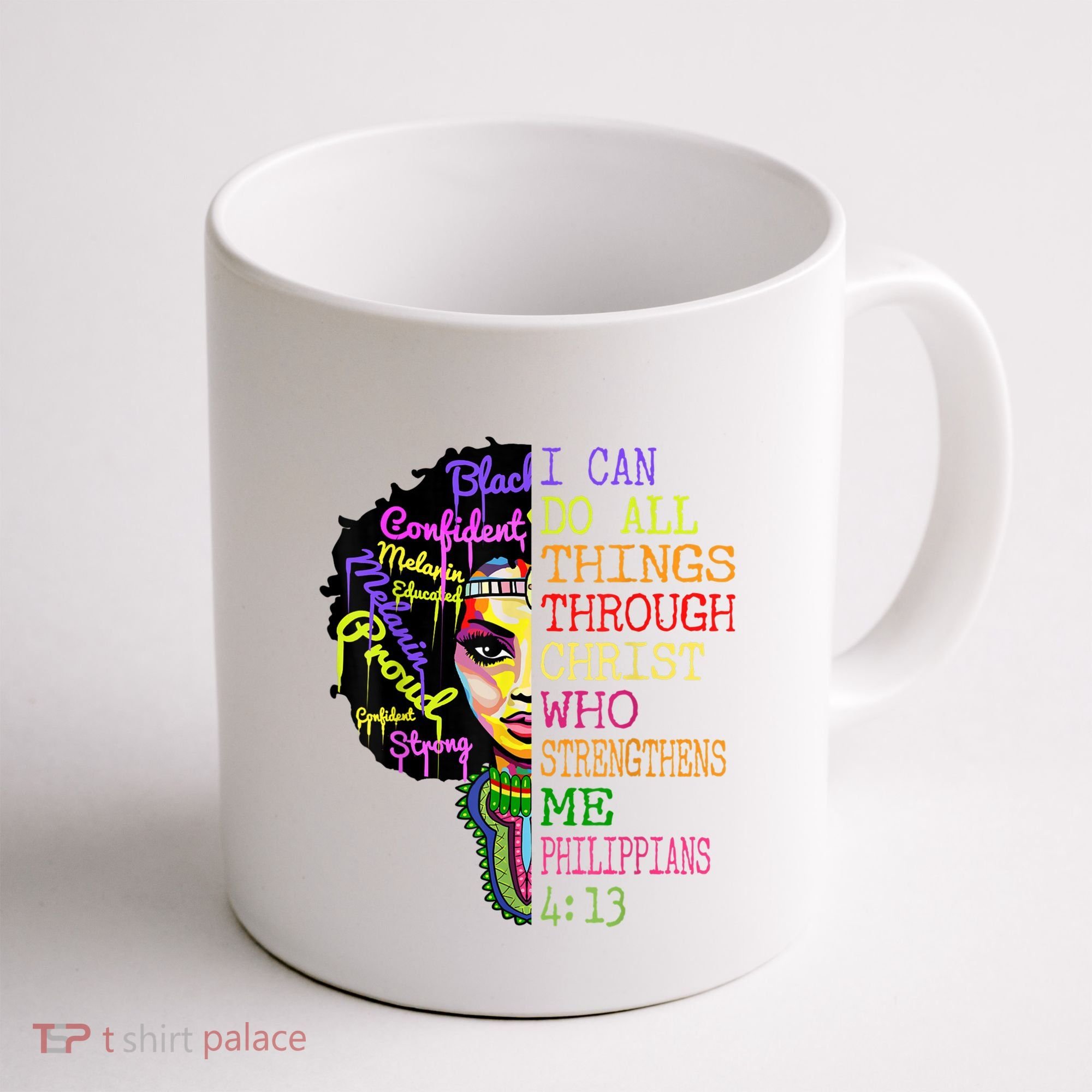 I Can Do All Through Christ Black Woman Faith Coffee Mug