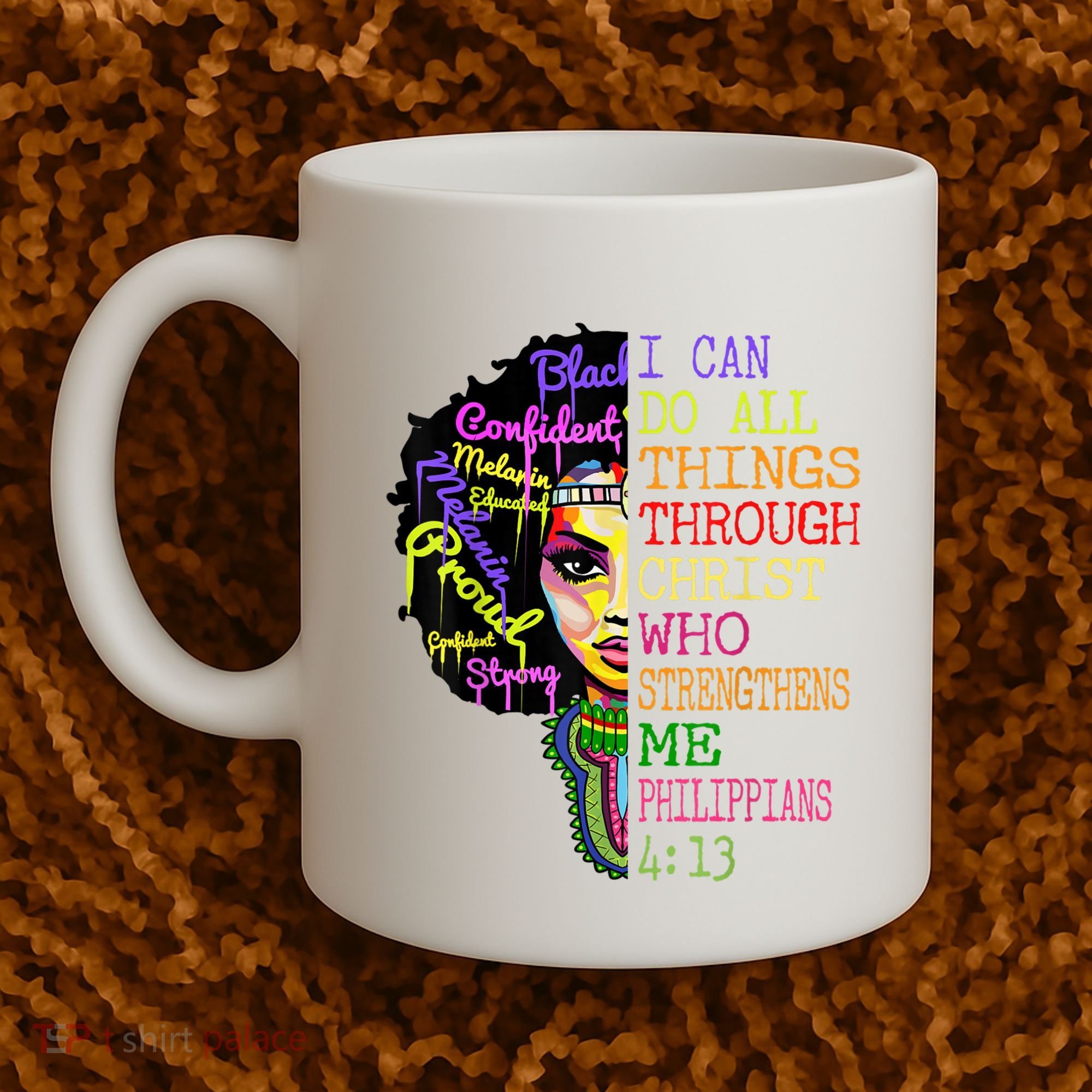 I Can Do All Through Christ Black Woman Faith Coffee Mug