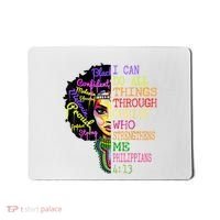 I Can Do All Through Christ Black Woman Faith Mousepad thumb 0