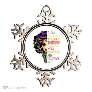 I Can Do All Through Christ Black Woman Faith Ornament