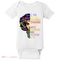 I Can Do All Through Christ Black Woman Faith Baby Bodysuit thumb 0