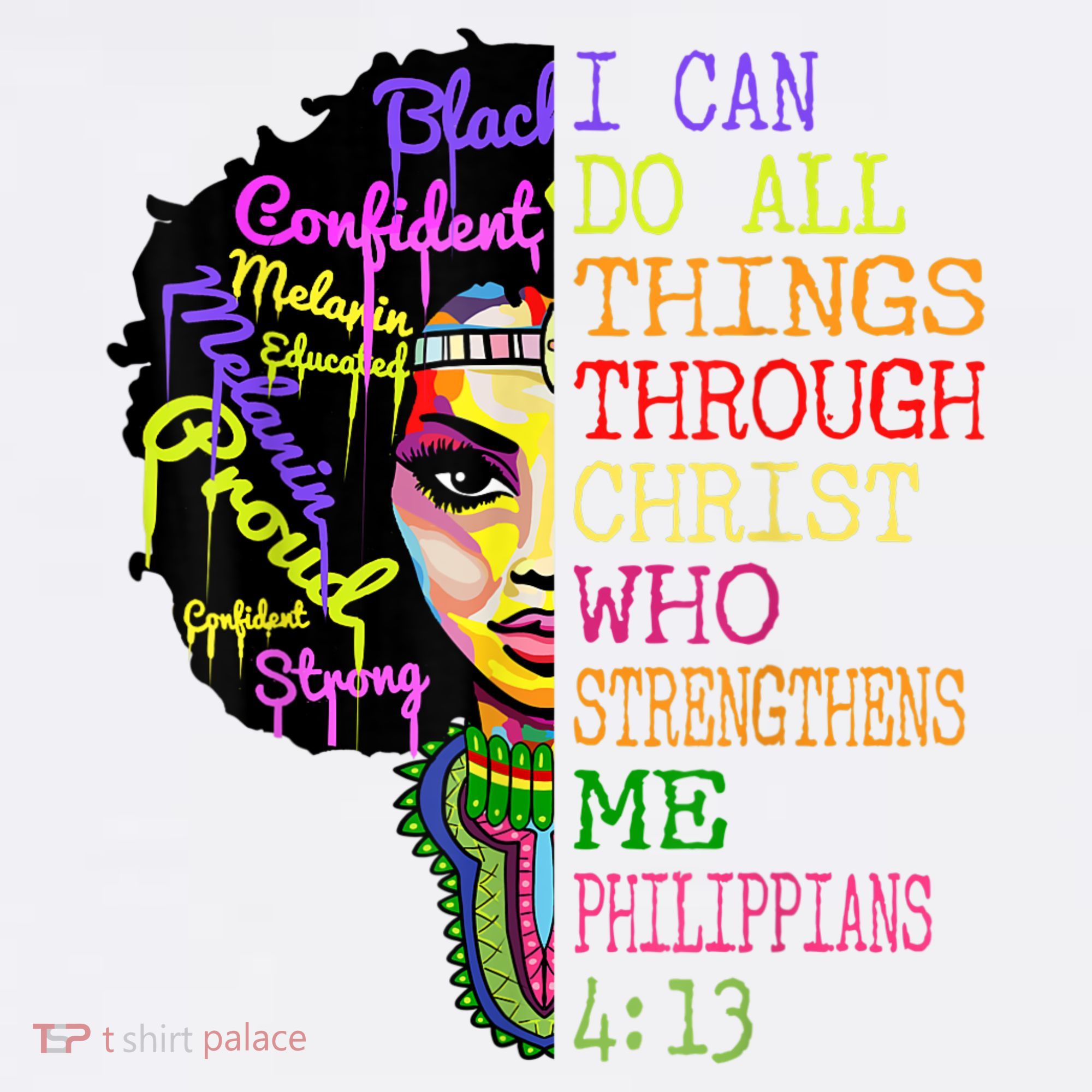 I Can Do All Through Christ Black Woman Faith Baby Bodysuit