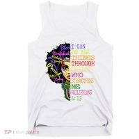 I Can Do All Through Christ Black Woman Faith Tank Top thumb 0