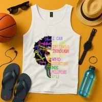 I Can Do All Through Christ Black Woman Faith Tank Top thumb 4