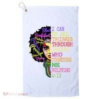 I Can Do All Through Christ Black Woman Faith Golf Towel thumb 0