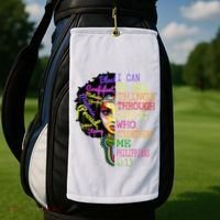 I Can Do All Through Christ Black Woman Faith Golf Towel thumb 2