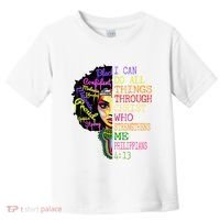 I Can Do All Through Christ Black Woman Faith Toddler T-Shirt thumb 0
