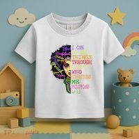I Can Do All Through Christ Black Woman Faith Toddler T-Shirt thumb 3