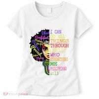 I Can Do All Through Christ Black Woman Faith Women's T-Shirt thumb 0