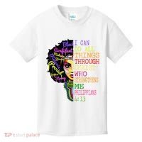 I Can Do All Through Christ Black Woman Faith Kids T-Shirt thumb 0