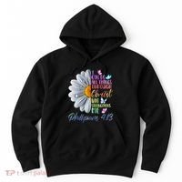 I Can Do All Things Through Christ Butterfly Art Religious Hoodie thumb 0