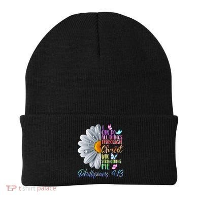 I Can Do All Things Through Christ Butterfly Art Religious Beanie