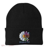 I Can Do All Things Through Christ Butterfly Art Religious Beanie thumb 0