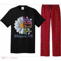 I Can Do All Things Through Christ Butterfly Art Religious Pajama Set thumb 0