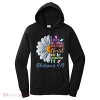 I Can Do All Things Through Christ Butterfly Art Religious Women's Hoodie thumb 0