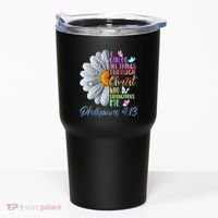 I Can Do All Things Through Christ Butterfly Art Religious Tumbler thumb 0