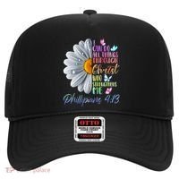 I Can Do All Things Through Christ Butterfly Art Religious Hat thumb 0